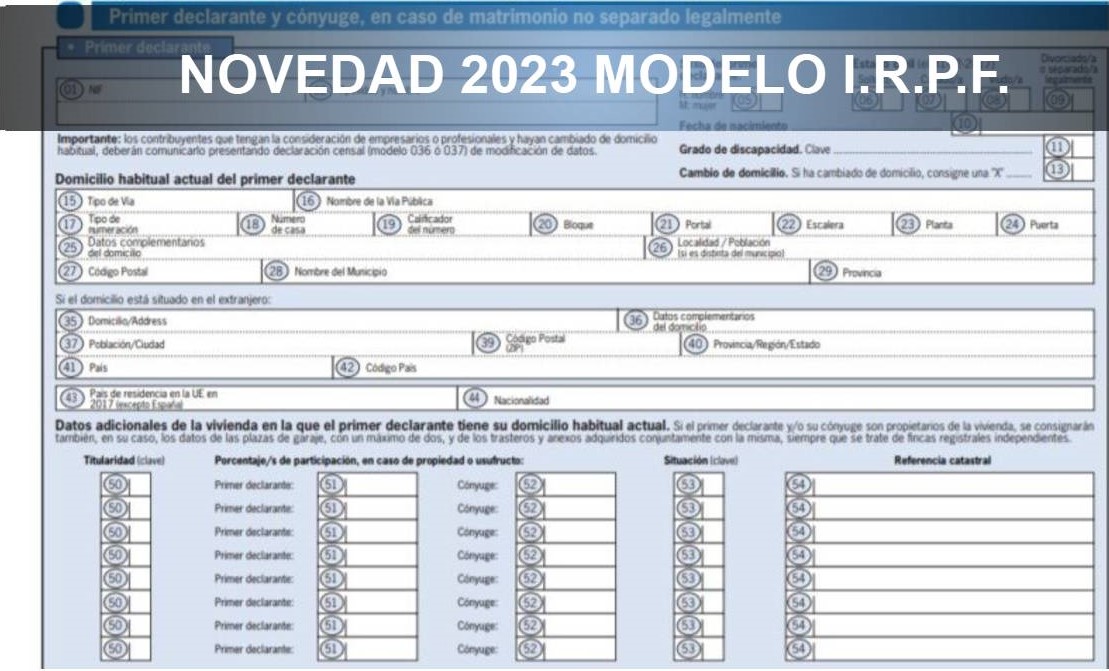 novedad modelo irpf 2023